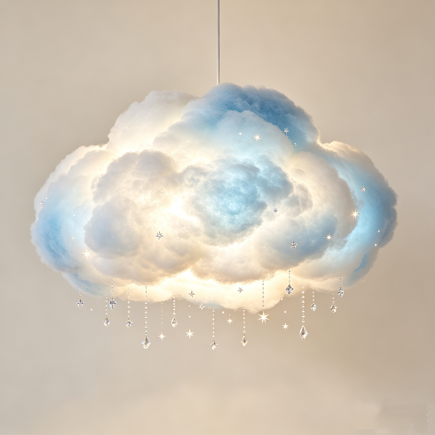 Blue Gradient Cloud Star Chandelier