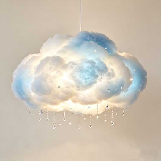 Blue Gradient Cloud Star Chandelier