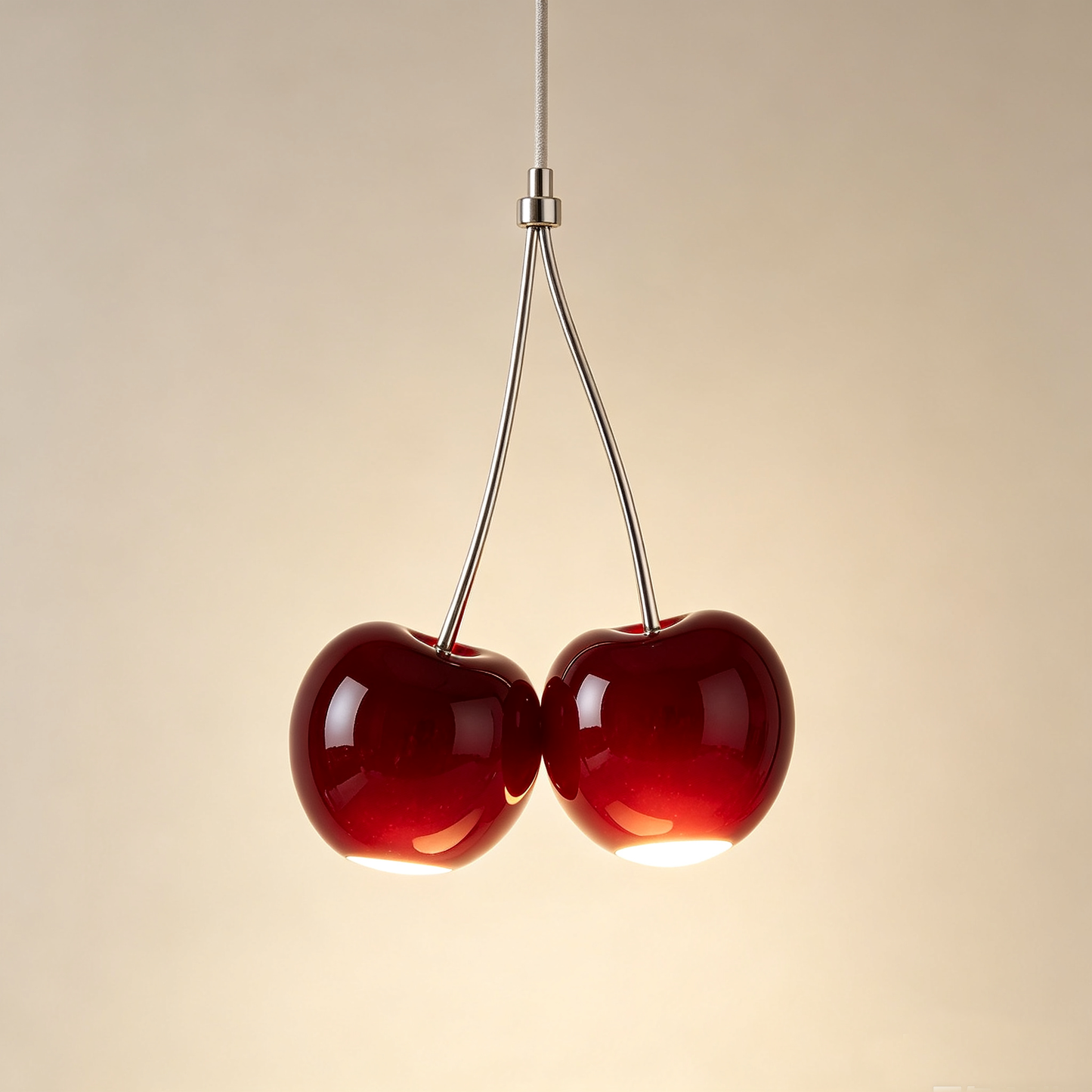 Double Cherry Glass Pendant Lamp