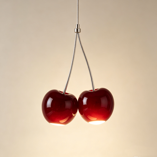 Double Cherry Glass Pendant Lamp