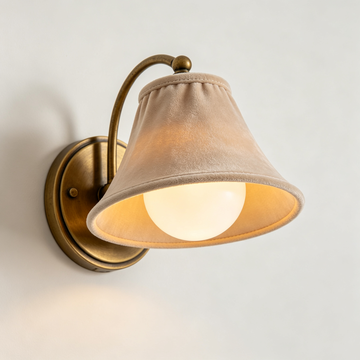 Velvet Brass Minimalist Wall Sconce