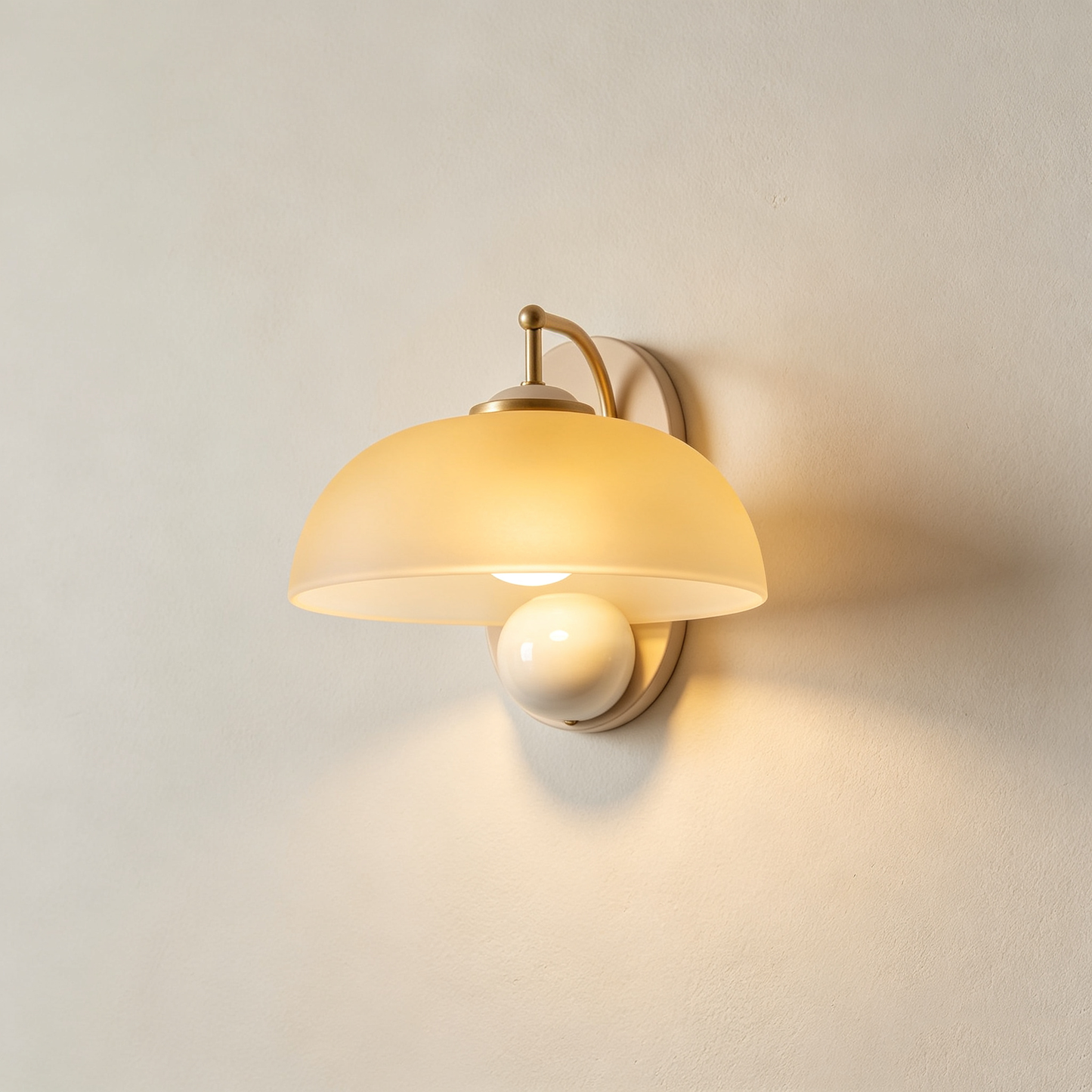 Dome Frosted Glass Wall Lamp