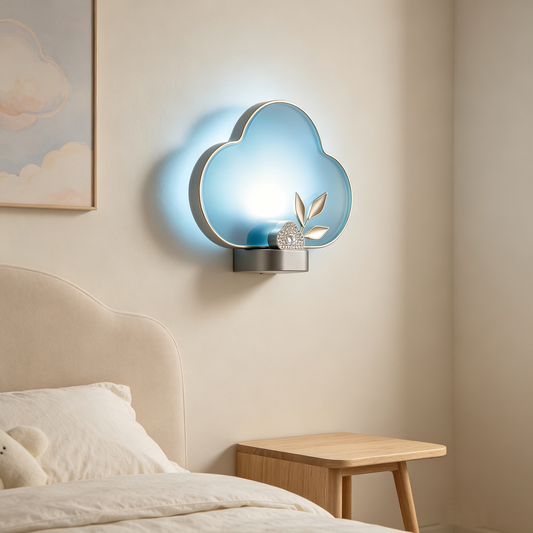 Blue Cloud Inlaid Diamond Wall Sconce