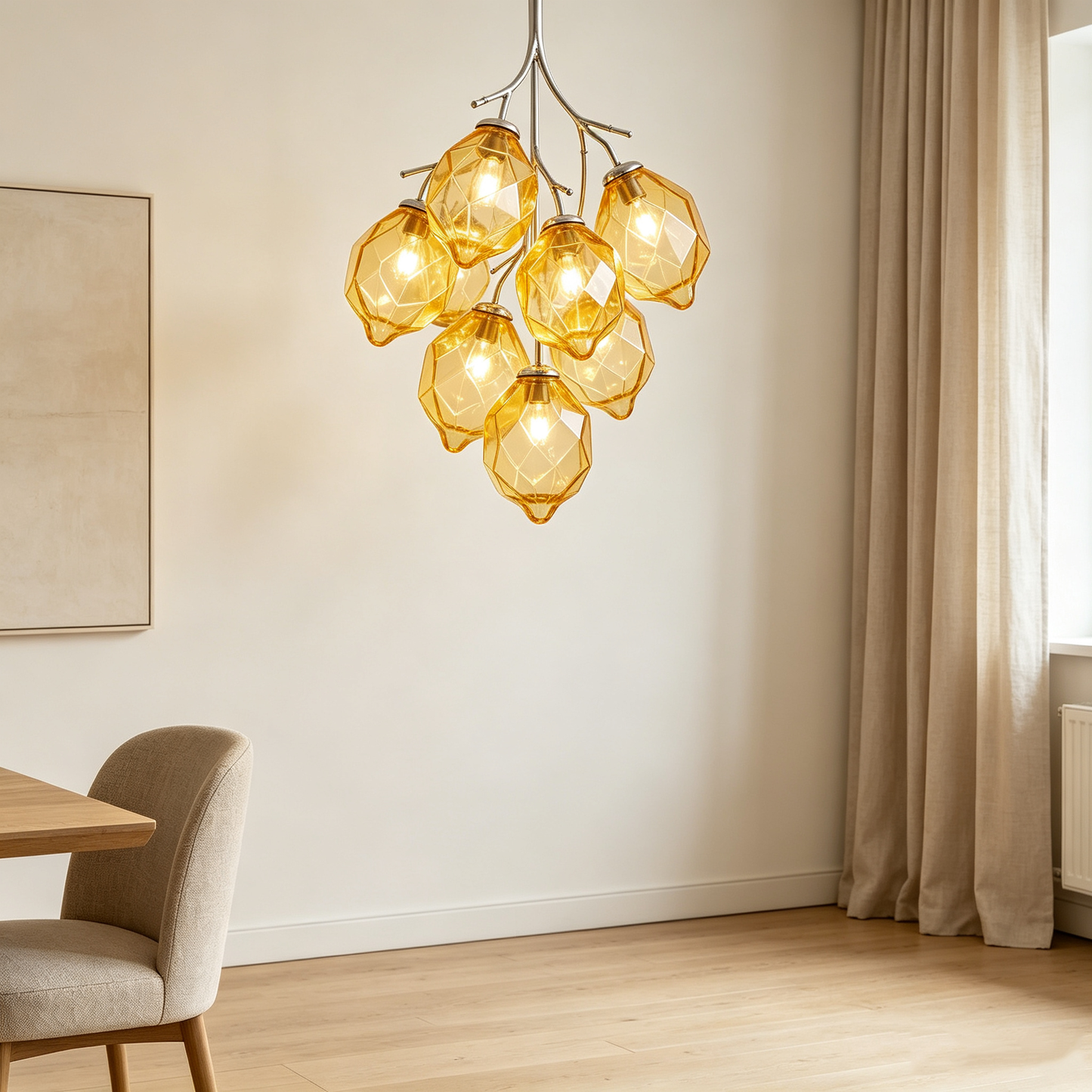 Lemon Branch Glass Chandelier