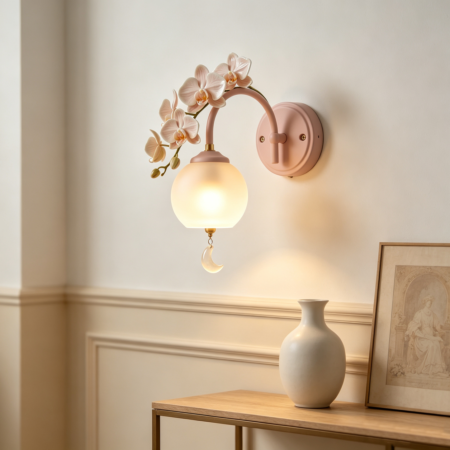 Phalaenopsis Crescent Moon Wall Sconce