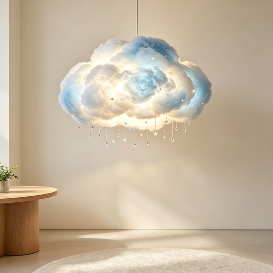 Blue Gradient Cloud Star Chandelier