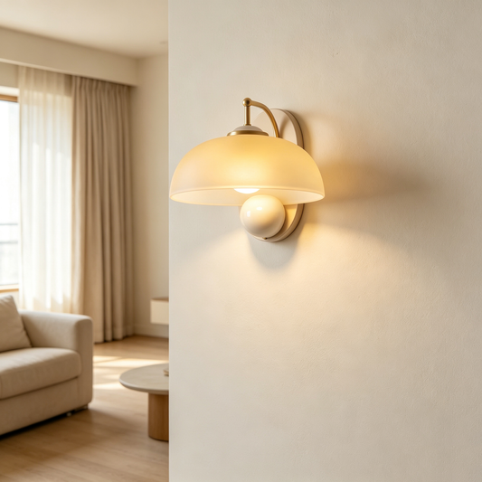 Dome Frosted Glass Wall Lamp