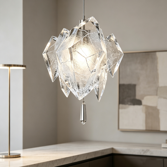 Ice Crystal Stone Pendant Light