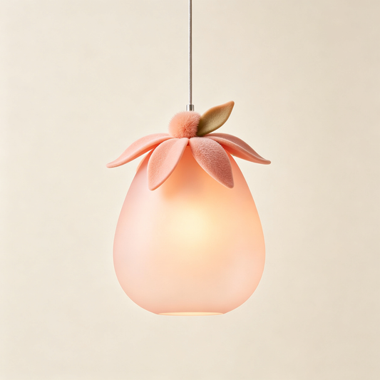 Pink Peach Flower Pendant Light
