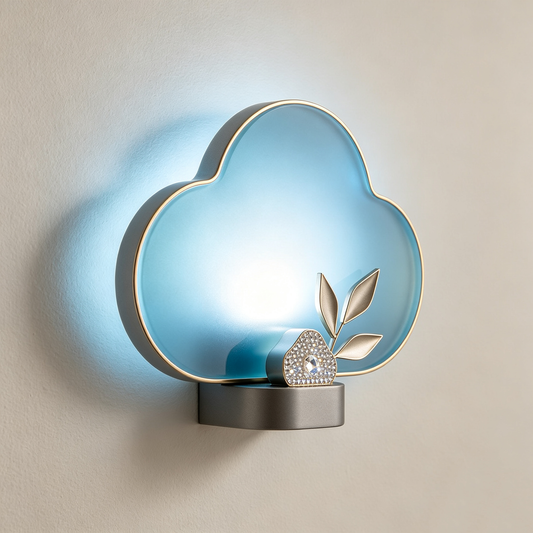 Blue Cloud Inlaid Diamond Wall Sconce