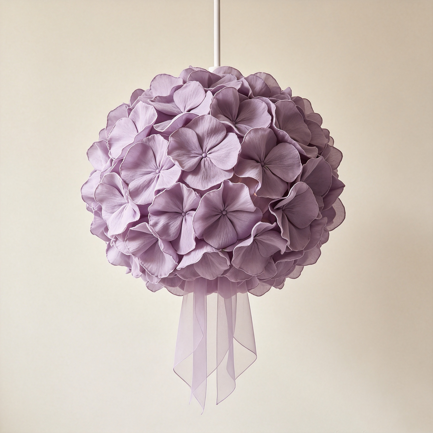 Lilac Hydrangea Ball Pendant Light