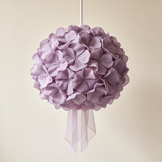 Lilac Hydrangea Ball Pendant Light