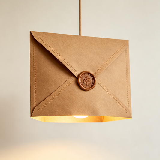 Vintage Wax Seal Envelope Pendant Light