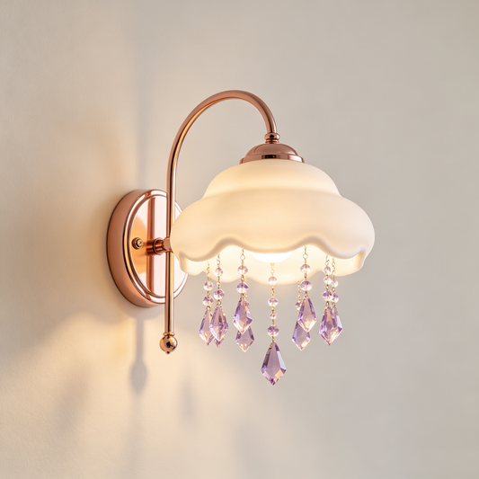 Pink Cloud Crystal Wall Lamp